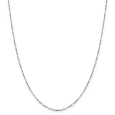 1.75mm Diamond-Cut Cable Chain with 2 Inch Extender 18 Inch Sterling Silver QHC027E-18, MPN: QHC027…