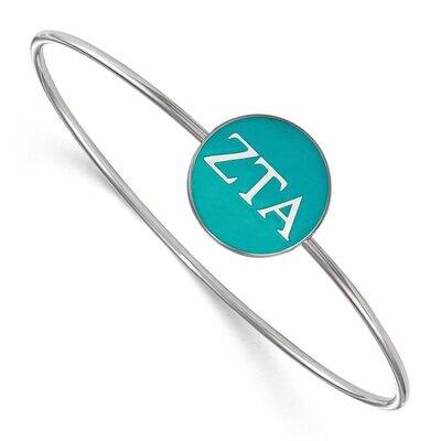 Zeta Tau Alpha Enameled Slip-on Bangle Sterling Silver SS024ZTA-7, MPN: SS024ZTA-7, 886774604411