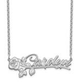 Rose Nameplate Necklace 14k White Gold XNA954W, MPN: XNA954W, 191101993046