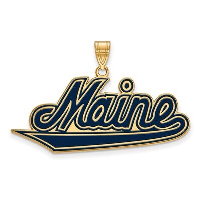 University of Maine x-Large Enamel Pendant Gold-plated Silver GP004UME, MPN: GP004UME, 886774899398