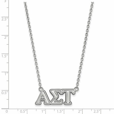 Alpha Sigma Tau Medium Pend with Necklace - Sterling Silver SS007ALS-18, MPN: SS007ALS-18, 88677459…