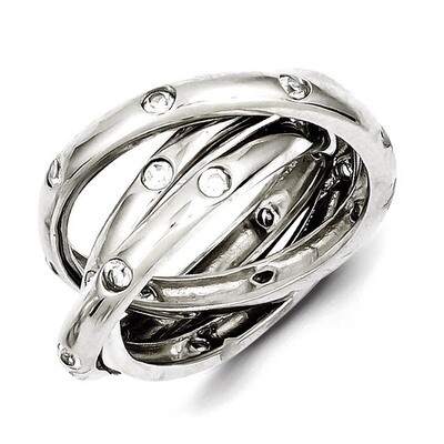 Rolling Ring Sterling Silver Diamond QR1950, MPN: QR1950, 191101283833