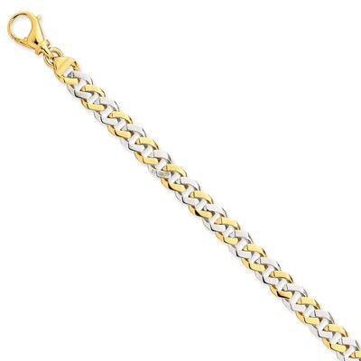 7.85mm Polished Fancy Link Chain 18 Inch 14k Two-Tone Gold LK515-18, MPN: LK515-18, 191101652868