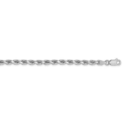 3.75mm Diamond-Cut Rope with Lobster Clasp Chain 18 Inch 14k White Gold 027W-18, MPN: 027W-18, 8839…