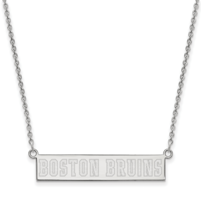Boston Bruins Small Bar Necklace Sterling Silver Rhodium-plated SS046BRI-18, MPN: SS046BRI-18, 1911…