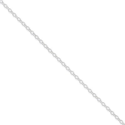 18 Inch 2.25mm Oval cable chain Sterling Silver QFC93-18, MPN: QFC93-18, 883957944715