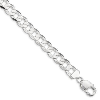9.75mm Concave Beveled Curb Chain 26 Inch Sterling Silver QCBC250-26, MPN: QCBC250-26,