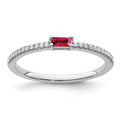 Ruby and Diamond Ring 14k White Gold Polished RM8344-RU-007-WA, MPN: RM8344-RU-007-WA,