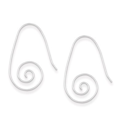 Hook Swirl Earrings Sterling Silver QE9076, MPN: QE9076, 883957529851