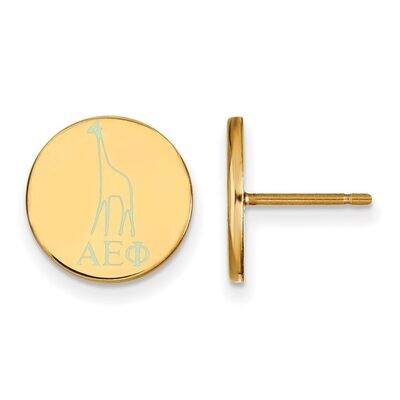 Alpha Epsilon Phi Enameled Post Earrings Gold-plated Silver GP047AEP, MPN: GP047AEP, 191101098253