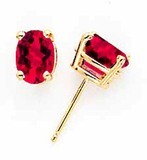 Ruby Post Earrings 14k Gold XE87R-B, MPN: XE87R-B, 883957335537