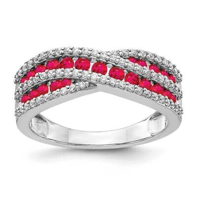 Ruby Fancy Ring 14k White Gold Diamond RM3847-RU-033-WA, MPN: RM3847-RU-033-WA, 883957521688