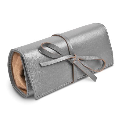 Silver Leather Tie Jewelry Roll GM17734, MPN: GM17734, 191101877766