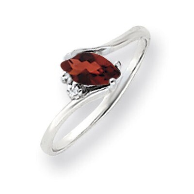 Garnet Diamond Ring 14k white Gold 7x3.5mm Marquise Y4746GA/A, MPN: Y4746GA/A, 883957606811