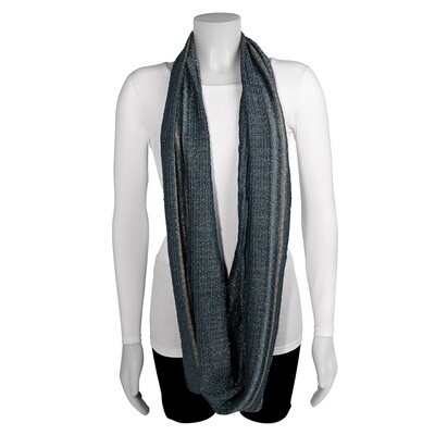 Black Grey Metallic Silver Infinity Fashion Scarf GM13093, MPN: GM13093, 191101416040