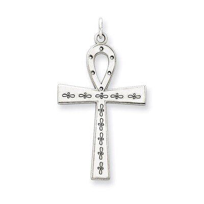 Cross Pendant Laser Designed Sterling Silver QXR138, MPN: QXR138, 883957498553