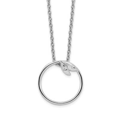 White Ice .015Ct. Diamond Necklace Sterling Silver QW458-18, MPN: QW458-18, 191101479670
