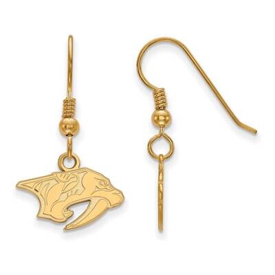 Nashville Predators Extra-Small Dangle Earrings Wire Gold-plated Sterling Silver GP017PRE, MPN: GP0…