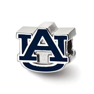 Auburn University Interlocking AU Primary Enameled Logo Bead Sterling Silver SS500AU, MPN: SS500AU,…