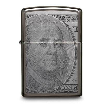 Zippo Black Ice Hundred Dollar Bill Lighter GM25830, MPN: GM25830, 191693114164