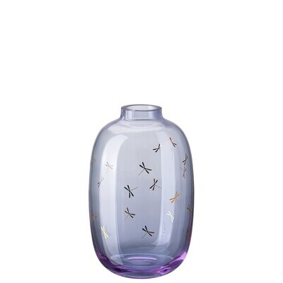 Rosenthal Turandot Crystal Purple Gold Vase 8 Inch, MPN: 69172-321594-47020, 790955368071