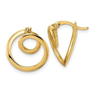 Circle Earrings 14k Gold Polished YE1912, MPN: YE1912, 716838359899