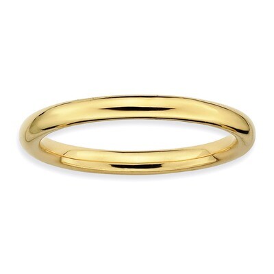 Gold-plated Polished Ring - Sterling Silver QSK230, MPN: QSK230, 883957145938