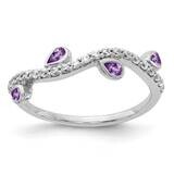 Amethyst Ring 14k White Gold Diamond RM4336-AM-020-WA, MPN: RM4336-AM-020-WA, 883957312576