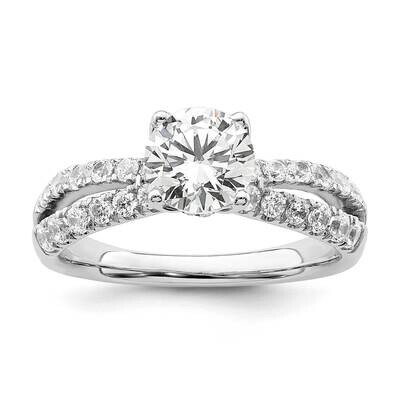 Si1/Si2, G H I, Round Semi-Mount Engagement Ring 14k White Gold Lab Grown Diamond RM7991E-100-WLG, …