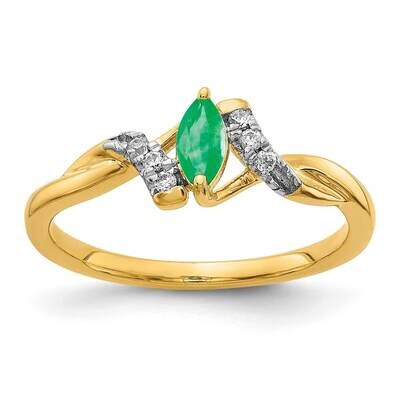 Emerald Ring 14k Gold Diamond RM5753-EM-006-YA, MPN: RM5753-EM-006-YA, 883957387222