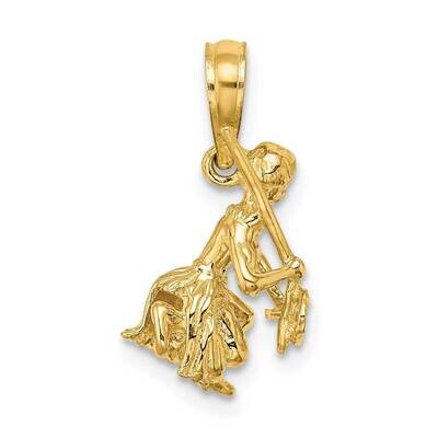 Island Warrior Dance Charm 14k Gold 3-D K7251, MPN: K7251, 637218069675