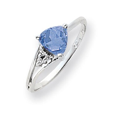 6mm Tanvorite Diamond Ring 14k white Gold Y4745TV/A, MPN: Y4745TV/A,