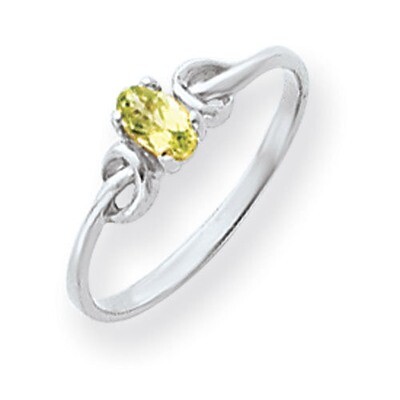 Peridot Ring 14k white Gold 5x3mm Oval Y4651PE, MPN: Y4651PE, 883957563640