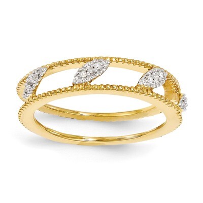 Gold-plated Diamond Jacket Ring - Sterling Silver QSK1597, MPN: QSK1597, 886774213910