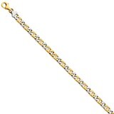 6mm Hand-Polished Fancy Link Chain 7 Inch 14k Two-Tone Gold LK259-7, MPN: LK259-7, 886774405056