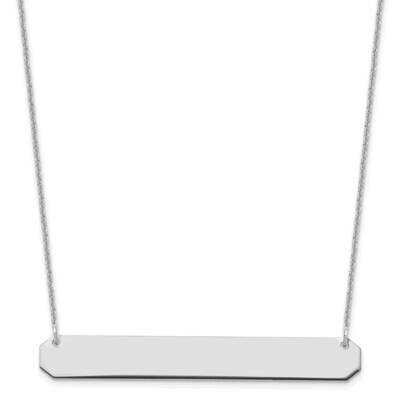 Polished Blank Bar Necklace 14k White Gold Large XNA1208W, MPN: XNA1208W,