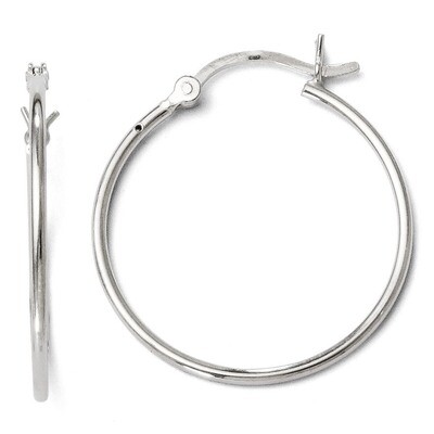 Leslie&#39;s Polished Hinged Hoop Earrings - Sterling Silver HB-VA02, MPN: VA02, 886774569949