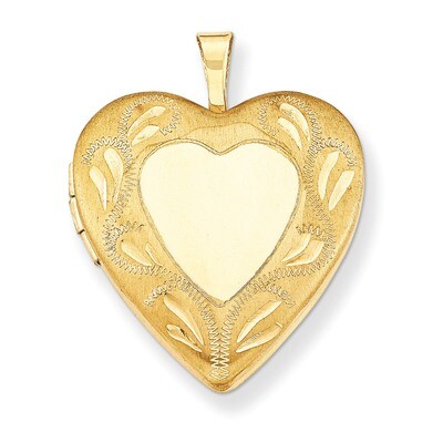 Filled 2-Frame 19mm Heart Locket 14k Gold QLS109, MPN: QLS109, 883957568720
