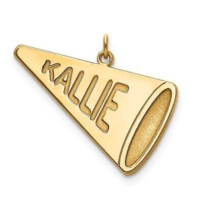 Laser Polished Name Megaphone Charm Gold-plated  XNA702GP, MPN: XNA702GP,