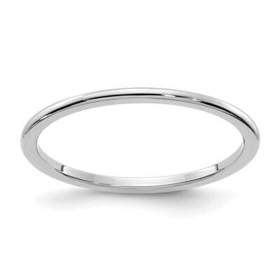 1.2mm Half Round Stackable Band 10k White Gold 1STK17-120W, MPN: 1STK17-120W, 191101581021