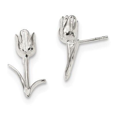 Rose Post Earrings Sterling Silver QE13815, MPN: QE13815,
