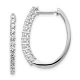 SI1/SI2 G H I Hinged Hoop Earrings 14k White Gold Lab Grown Diamond EM5412-075-WLG, MPN: EM5412-075…