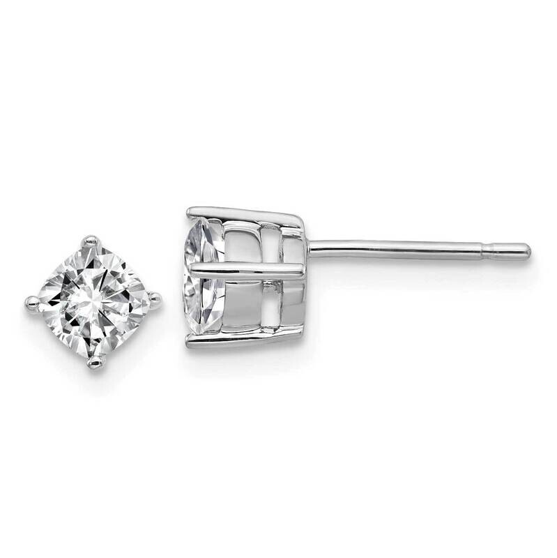 3/4ct. 4.5mm Cushion G H I True Light Moissanite Earrings 14k White Gold WG4908-3MT, MPN: WG4908-3M…