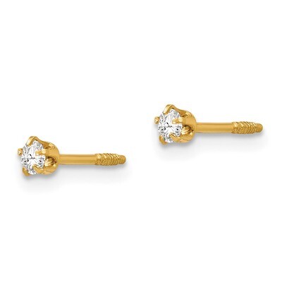 Polished Reversible Crystal &amp; 3mm Ball Earrings - 14k Gold SE268 by Madi K, MPN: SE268, 27657552478
