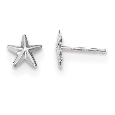 Madi K Screwback Star Post Earrings 14k white Gold SE2442, MPN: SE2442, 191101454851