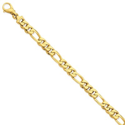 8mm Polished Fancy Link Bracelet 8 Inch 14k Gold LK459-8, MPN: LK459-8, 883957396347