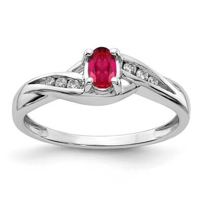 Composite Ruby &amp; Diamond Ring 14k White Gold RM5751-RU-008-WA, MPN: RM5751-RU-008-WA, 883957871226