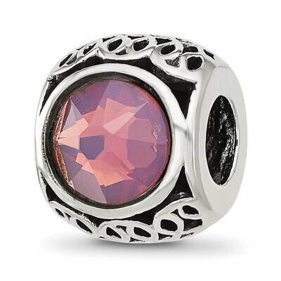 Antiqued Purple Swarovski Crystal Bead Sterling Silver QRS4399, MPN: QRS4399,