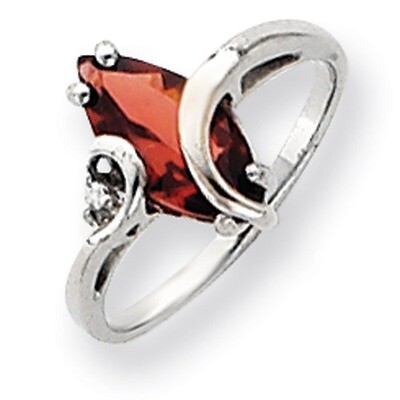 12x6mm Marquise Garnet Diamond ring 14k White Gold Y4530GA/AA, MPN: Y4530GA/AA, 883957442631
