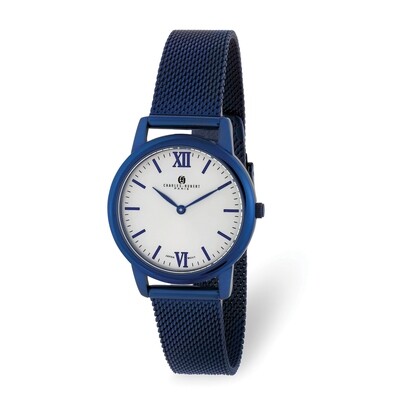 Charles Hubert Ladies Blue IP-plated Stainless Off-White Dial Mesh Watch  XWA6081, MPN: XWA6081, 84…